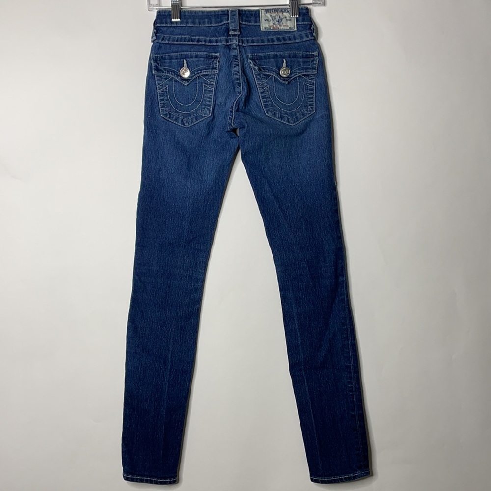 True Religion Women's Leggings 11 Lonestar Blue Jean Size 25